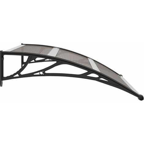 INLIFE Auvent de porte Noir 120 x 100 cm PC