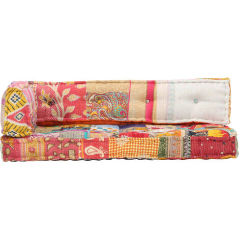 INLIFE Coussin de canapé palette Multicolore Tissu Patchwork (1/5)