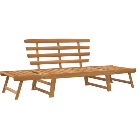 INLIFE Banc de jardin 2-en-1 190 cm Bois solide d'acacia (1/5)