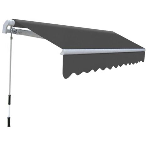 INLIFE Auvent pliable manuel 300 cm Anthracite (1/5)