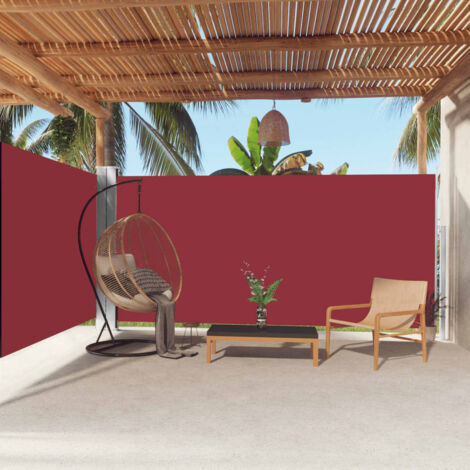 INLIFE Auvent latéral rétractable Rouge 180x600 cm (1/5)
