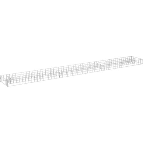 INLIFE Lit surélevé à gabion Acier galvanisé 270x30x10 cm (1/5)