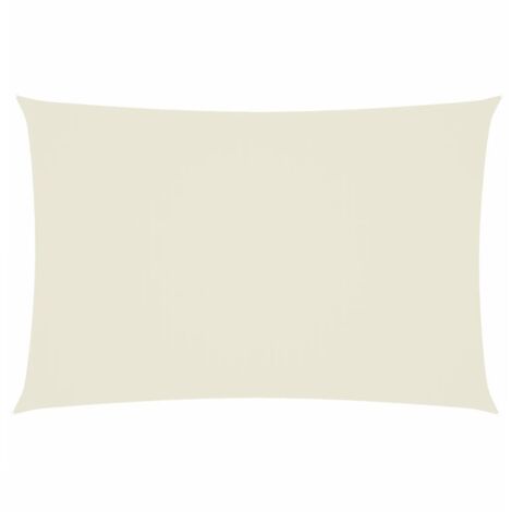 INLIFE Parasol en tissu Oxford rectangulaire 2 x 4 m Crème (1/5)