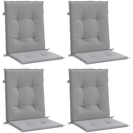 INLIFE Coussins de chaise de jardin 4 pcs Gris 100 x 50 x 3 cm (1/5)