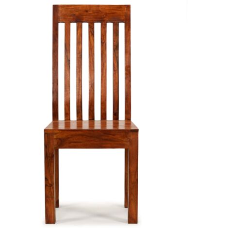 INLIFE Chaise de salle à manger 2 pcs Bois massif avec finition Sesham (1/5)