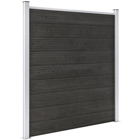 INLIFE Clôture de jardin WPC 180x186 cm Gris (1/5)