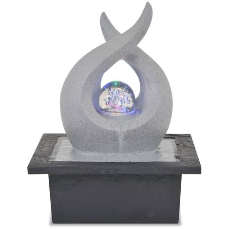 INLIFE Fontaine d'intérieur avec lampe LED Polyrésine (1/5)