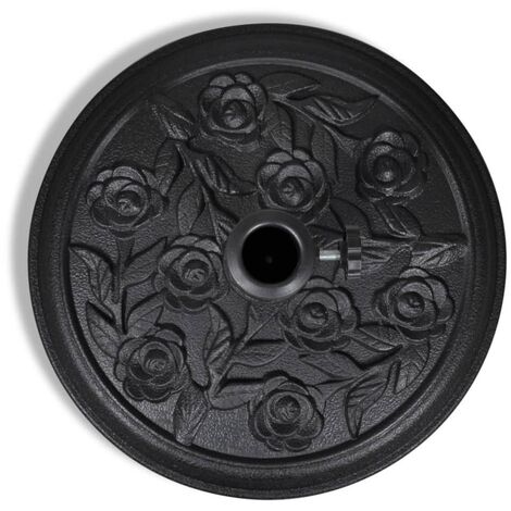 INLIFE Socle de parasol rond Résine (1/4)
