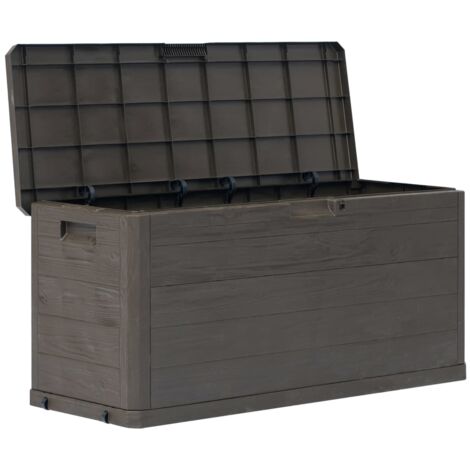INLIFE Boîte de rangement de jardin 280 L Marron (1/5)