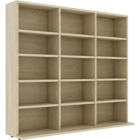 INLIFE Armoire à CD Chêne sonoma 102x23x89,5 cm Aggloméré (1/5)