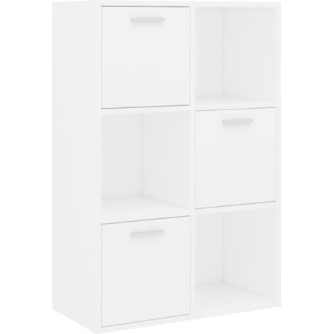 INLIFE Armoire de rangement Blanc 60x29,5x90 cm Aggloméré (1/5)