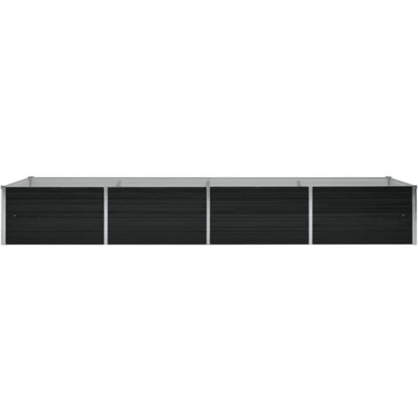 INLIFE Lit surélevé de jardin Anthracite 320x80x45 cm Acier galvanisé (1/5)
