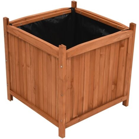 INLIFE Jardinières surélevées 2 pcs 50x50x50 cm Bois de sapin