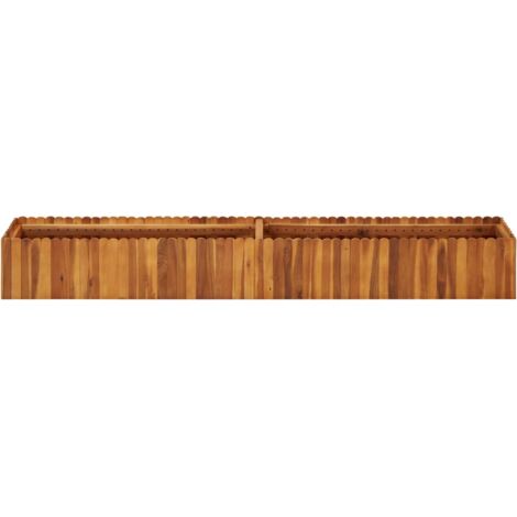 INLIFE Lit surélevé de jardin 200x30x25 cm Bois massif d'acacia (1/5)