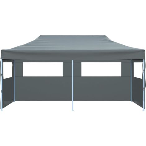 INLIFE Tente de réception pliable avec parois 3 x 6 m Anthracite (1/5)