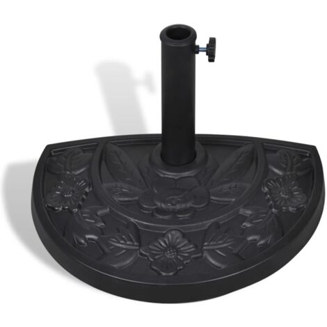 INLIFE Socle de parasol demi-rond Résine (1/5)
