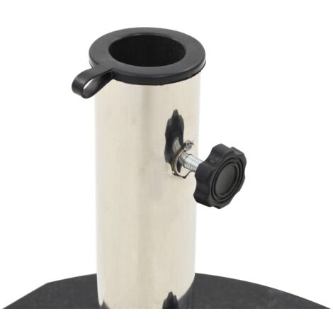 INLIFE Socle de parasol Granite 30 kg Rond Noir (1/5)