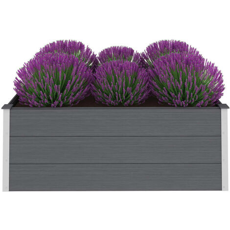 INLIFE Lit surélevé de jardin WPC 150x100x54 cm Gris (1/5)