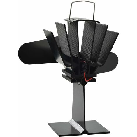 INLIFE Ventilateur de poêle alimenté par chaleur 2 pales Noir (1/5)