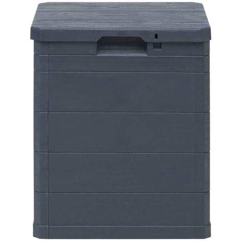 INLIFE Boîte de rangement de jardin 90 L Anthracite (1/5)