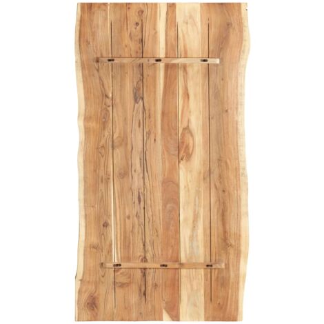INLIFE Dessus de table Bois d'acacia massif 118x(50-60)x3,8 cm (1/5)
