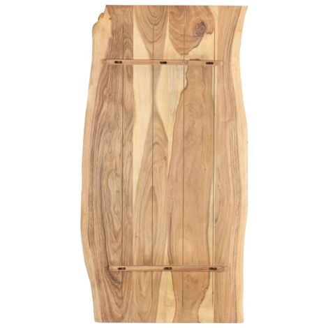 INLIFE Dessus de table Bois d'acacia massif 118x(50-60)x2,5 cm (1/5)