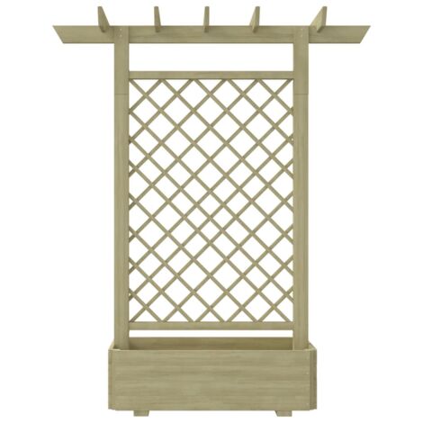 INLIFE Jardinière pergola 162 x 56 x 204 cm Bois (1/3)