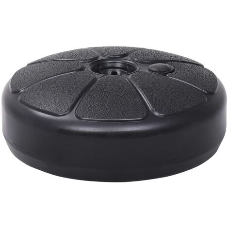 INLIFE Socle de parasol Rempli de sable/d'eau 15 L Noir (1/5)