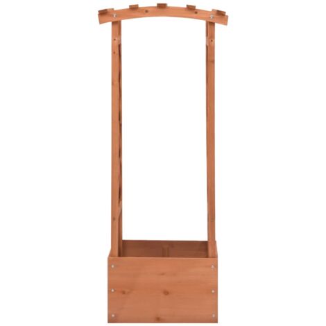 INLIFE Jardinière à treillis avec arche 49x39x117 cm Bois de sapin (1/5)