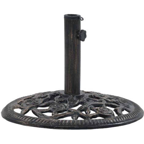 INLIFE Socle de parasol Bronze 12 kg 48 cm Fonte (1/5)