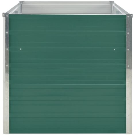 INLIFE Jardinière 160 x 80 x 77 cm Acier galvanisé Vert (1/5)