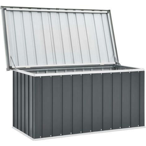 INLIFE Boîte de rangement de jardin Gris 129x67x65 cm (1/5)