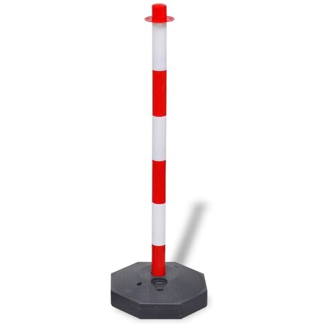 INLIFE Ensemble de poteaux de balisage à chaîne 10 m Plastique (1/3)