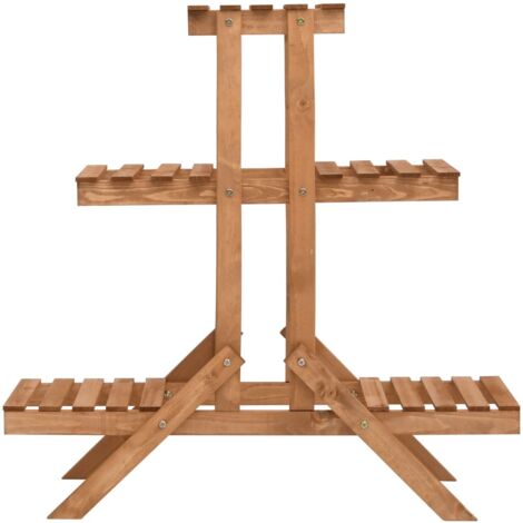INLIFE Support pour plantes 83x25x83 cm Bois de sapin (1/5)