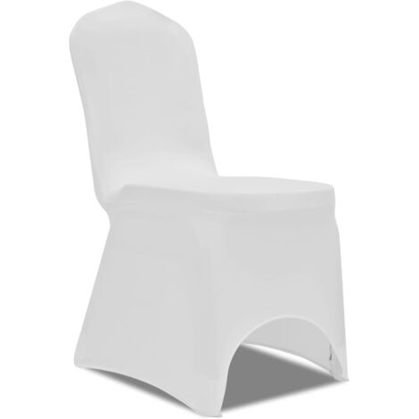 Housse blanche extensible pour chaise 6 pièces DEC022488 (1/5)
