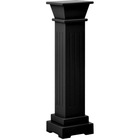 INLIFE Support pilier classique carré pour plantes Noir 17x17x66cm MDF (1/5)