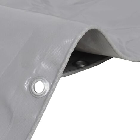 INLIFE Bâche 650 g / m² 2 x 3 m Gris (1/5)