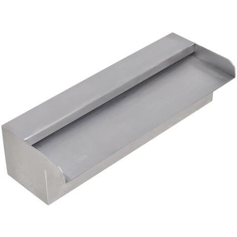 INLIFE Lame d'eau rectangulaire 30 cm Acier inoxydable pour piscine (1/5)