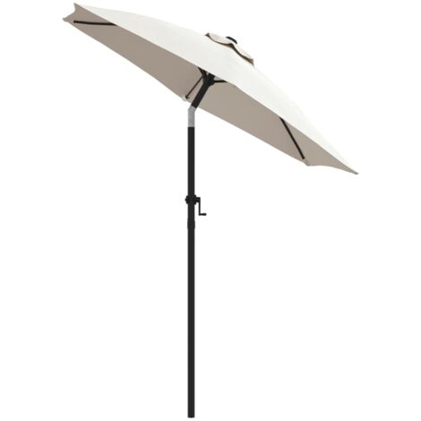 INLIFE Parasol Blanc sable 200x211 cm Aluminium (1/6)