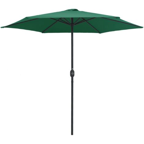 INLIFE Parasol d'extérieur et mât en aluminium 270x246 cm Vert (1/5)