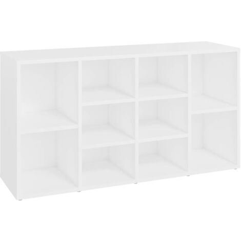 INLIFE Banc à chaussures Blanc 103x30x54,5 cm Aggloméré (1/5)