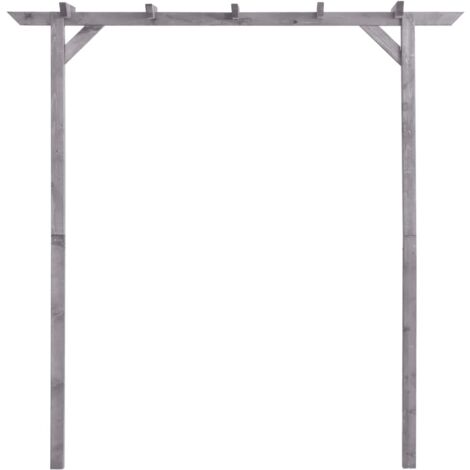 INLIFE Pergola de jardin Gris 200x40x205 cm Bois de pin imprégné (1/5)
