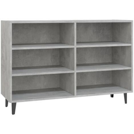 INLIFE Buffet Gris béton 103,5x35x70 cm Aggloméré (1/5)