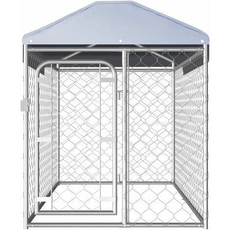 INLIFE Chenil d'extérieur avec toit pour chiens 200 x 100 x 125 cm (1/5)
