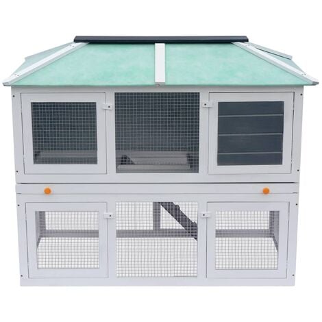 INLIFE Cage double pour animaux Bois