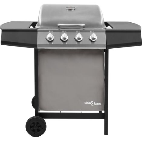 Decdeal – Barbecue à gaz 4 brûleurs – Surface de cuisson 48,5 x 37,5 cm – Puissance 8,0 kW – Thermomètre intégré – Housse incluse