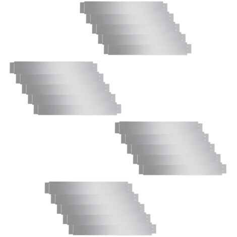 INLIFE Clôture de pelouse flexible 20 pcs Acier galvanisé 100x14 cm (1/5)