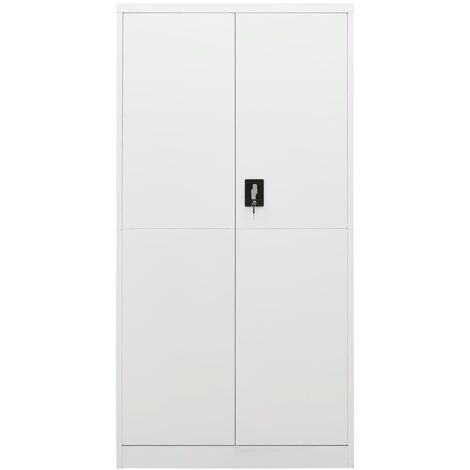 INLIFE Armoire à casiers Blanc 90x40x180 cm Acier (1/5)