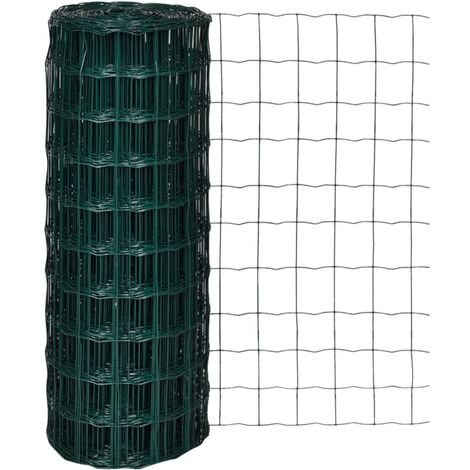 INLIFE Clôture euro Acier 10 x 1,0 m Vert (1/4)
