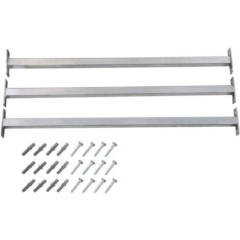 INLIFE Barres de fenêtre réglables de sécurité 3 pcs 710-1200 mm